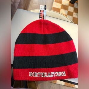 Red and Black Striped Beanie